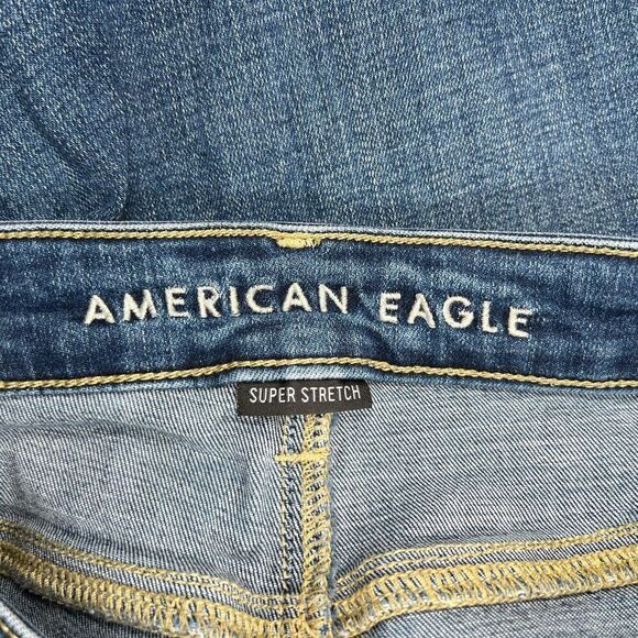 American Eagle Jeans Women's Size 4 Super Stretch Super High Rise Denim Jeggings - Picture 8 of 13